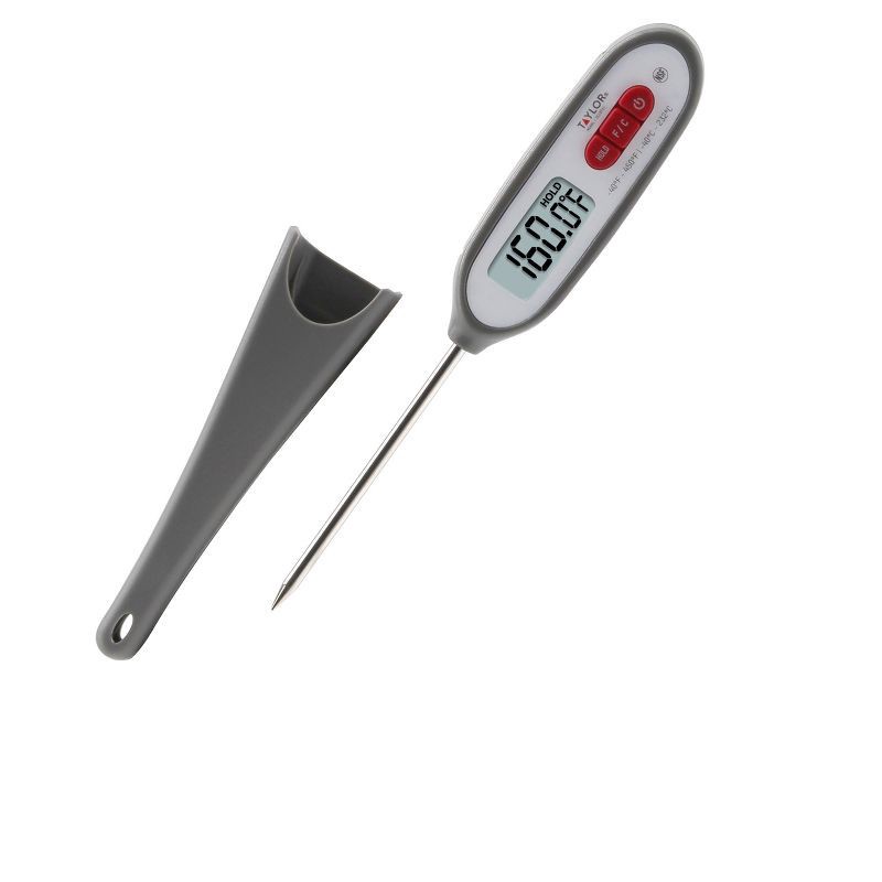 slide 1 of 5, Taylor Compact Instant-Read Pen Style Digital Kitchen Meat Thermometer, 1 ct