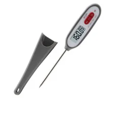 Taylor Compact Instant-Read Pen Style Digital Kitchen Meat Thermometer: Stainless Steel, Digital Display, -40 to 450°F
