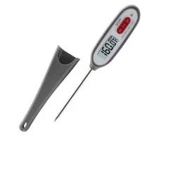 Taylor Compact Instant-Read Pen Style Digital Kitchen Meat Thermometer: Stainless Steel, Digital Display, -40 to 450°F