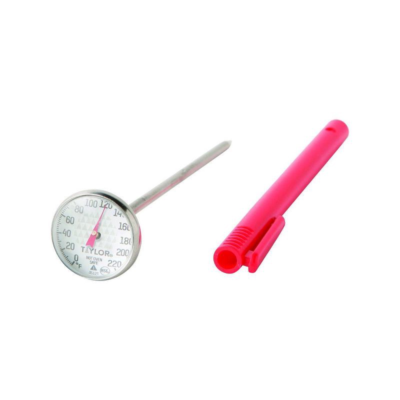 slide 4 of 7, Taylor 1" Instant-Read Analog Dial Kitchen Meat Cooking Thermometer, 1 ct