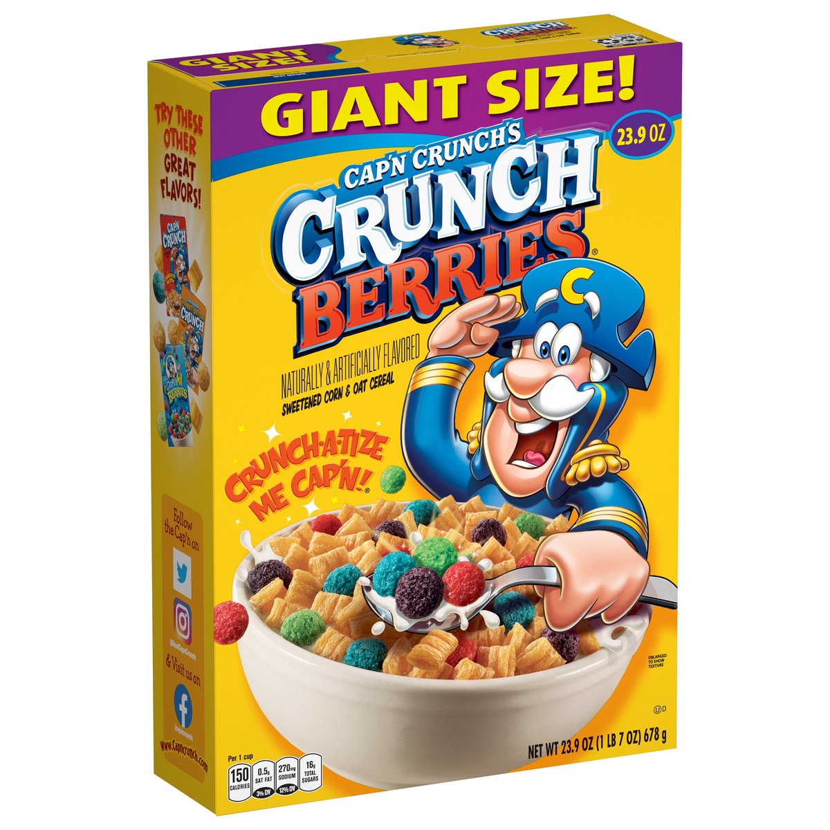 slide 2 of 6, Cap'N Crunch's Crunch Berries Cereal, 23.9 oz