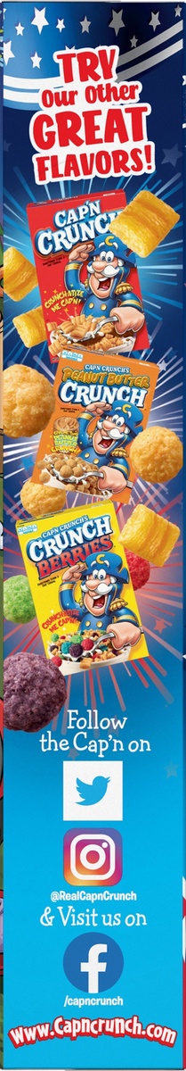 slide 5 of 6, Cap'N Crunch Red, White, Blue Crunch Fruit Cereal, 11.5 oz