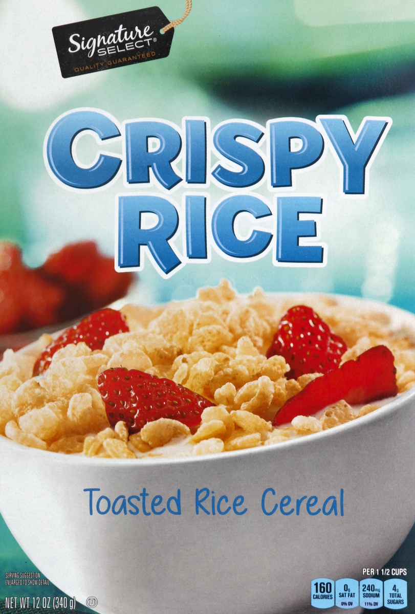 slide 3 of 4, Signature Select Toasted Rice Crispy Rice Cereal 12 oz, 