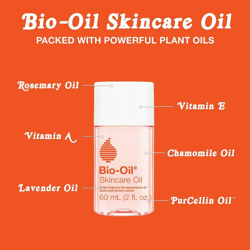 slide 7 of 9, Bio-Oil Skincare Body Oil and Scar Treatment with Vitamin E - For Stretch Marks, Dark Spots and Acne Scars - 2 fl oz, 2 fl oz