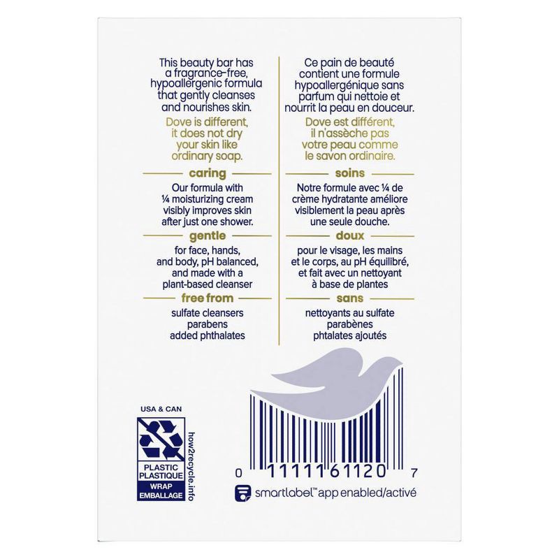 slide 3 of 7, Dove Beauty Sensitive Skin Moisturizing Fragrance-Free Beauty Bar Soap- 2pk/3.75oz each, 2 ct, 3.75 oz