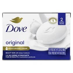 Dove Beauty White Moisturizing Beauty Bar Soap - 2pk - 3.75oz each