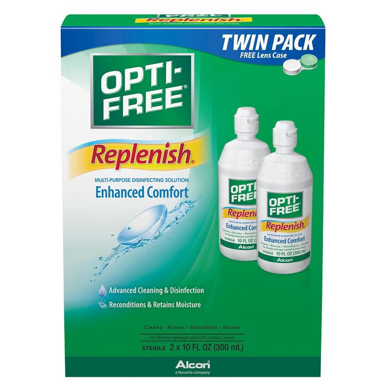 slide 1 of 2, Opti-Free Replenish Multi-Purpose Disinfecting Contact Lens Solution - 20 fl oz, 20 fl oz
