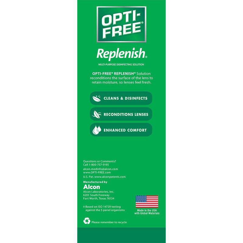 slide 3 of 4, Opti-Free Replenish Multi-Purpose Disinfecting Contact Lens Solution - 10 fl oz, 10 fl oz