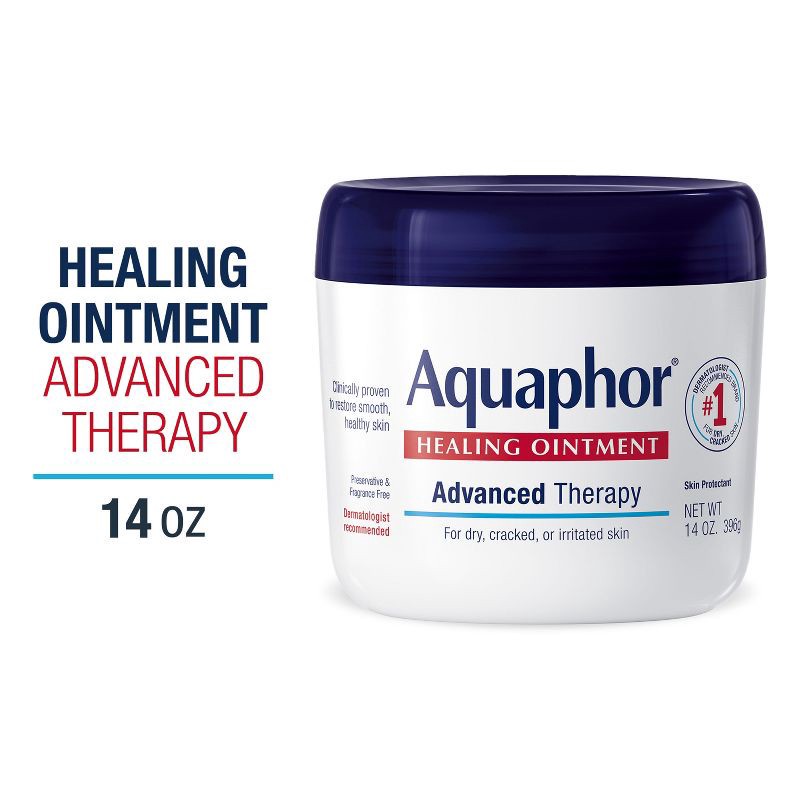 slide 17 of 17, Aquaphor Healing Ointment Skin Protectant Advanced Therapy Moisturizer for Dry and Cracked Skin Unscented - 14oz, 14 oz