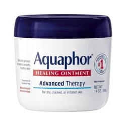 Aquaphor Healing Ointment Skin Protectant Advanced Therapy Moisturizer for Dry and Cracked Skin Unscented - 14oz