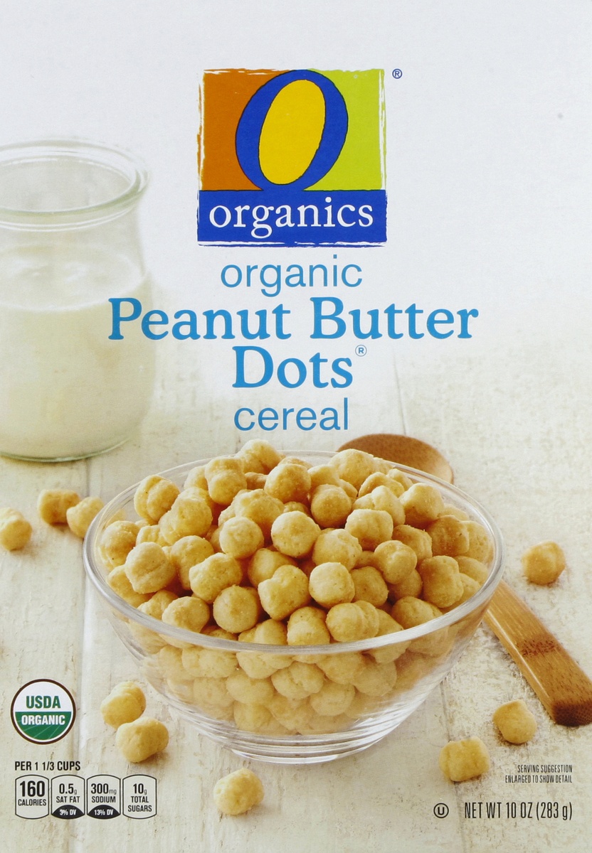 slide 2 of 4, O Orgnc Cereal Peanut Butter Dots, 