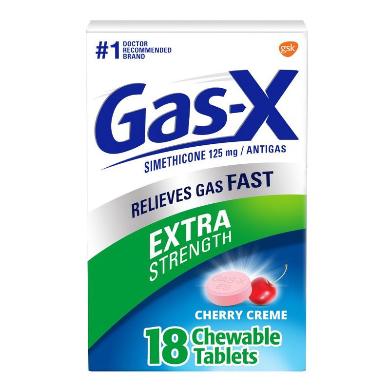 slide 1 of 9, Gas-X Extra Strength Antigas Chewable Cherry Crème Tablets - 18ct, 18 ct