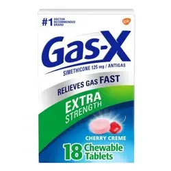 Gas-X Extra Strength Antigas Chewable Cherry Crème Tablets - 18ct