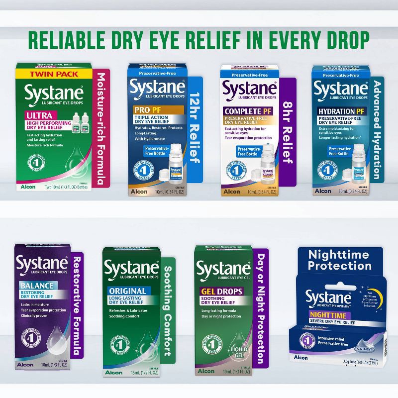 slide 7 of 8, Systane Ultra Lubricant Dry Eye Drops - Twin Pack - 0.66 fl oz, 0.66 fl oz