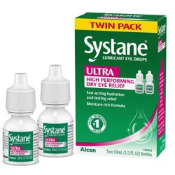 Systane Ultra Lubricant Dry Eye Drops - Twin Pack - 0.66 fl oz