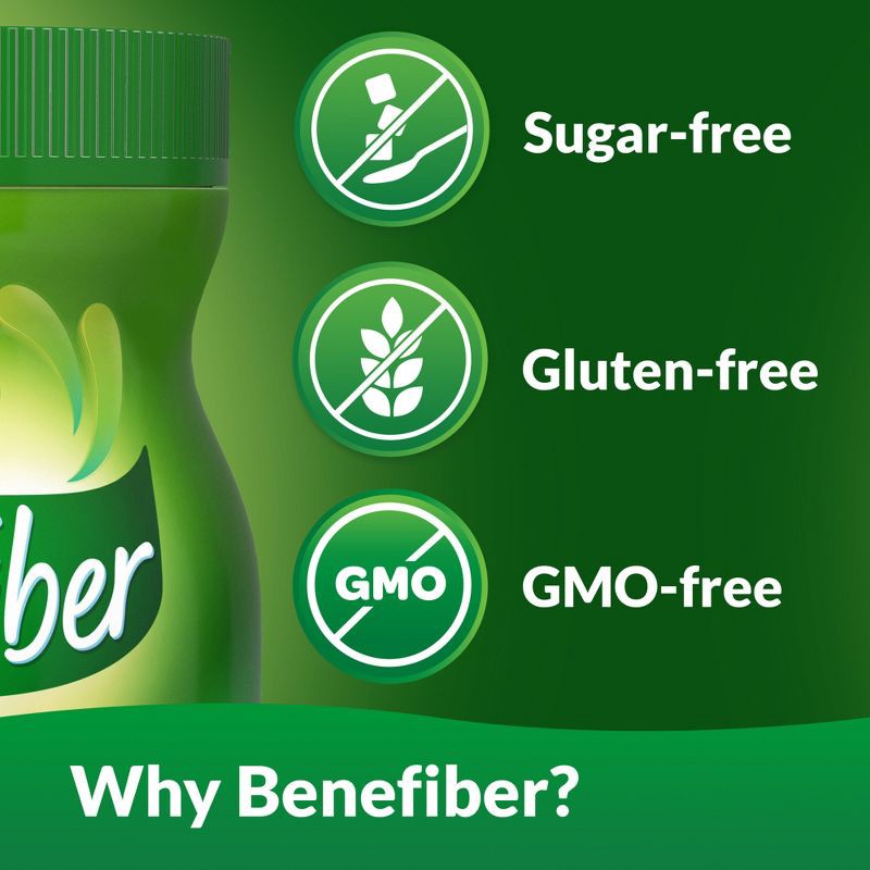 slide 6 of 8, Benefiber Prebiotic Sugar Free Fiber Supplement Powder - 248g (62 servings), 248 gram, 62 servings