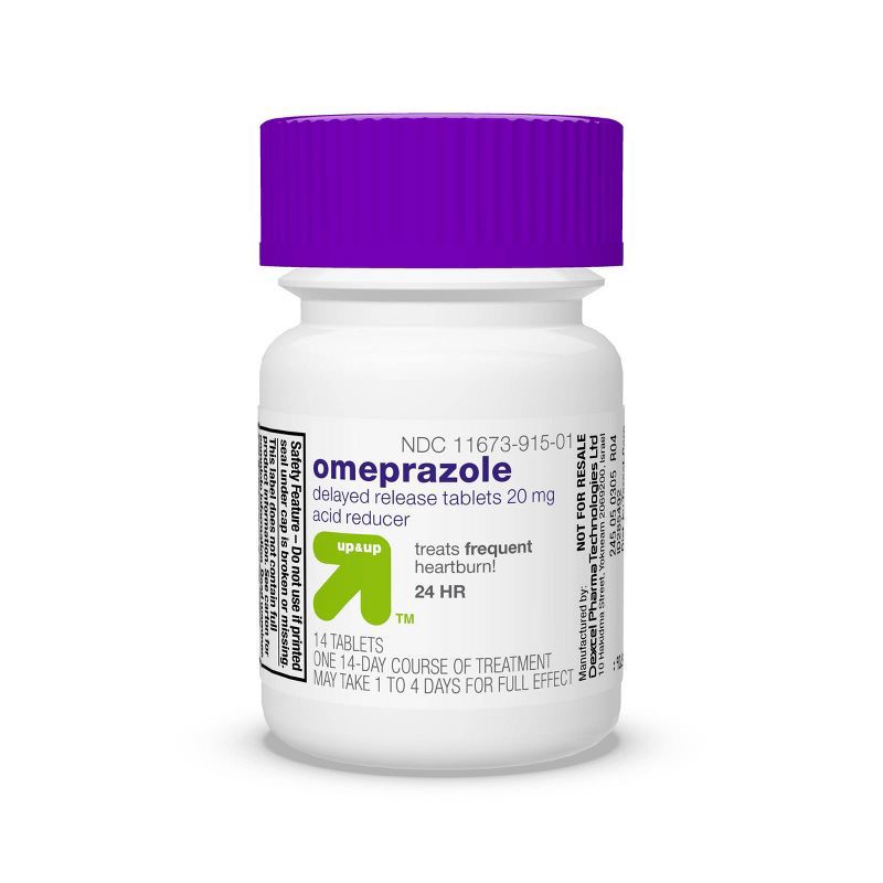 slide 5 of 5, Omeprazole 20mg Acid Reducer Delayed Release Tablets 42ct - up&up™, 42 ct; 20 mg