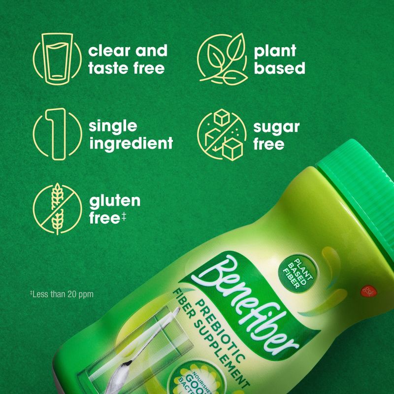 slide 4 of 8, Benefiber Prebiotic Sugar Free Fiber Supplement Powder - 600g, 600 gram