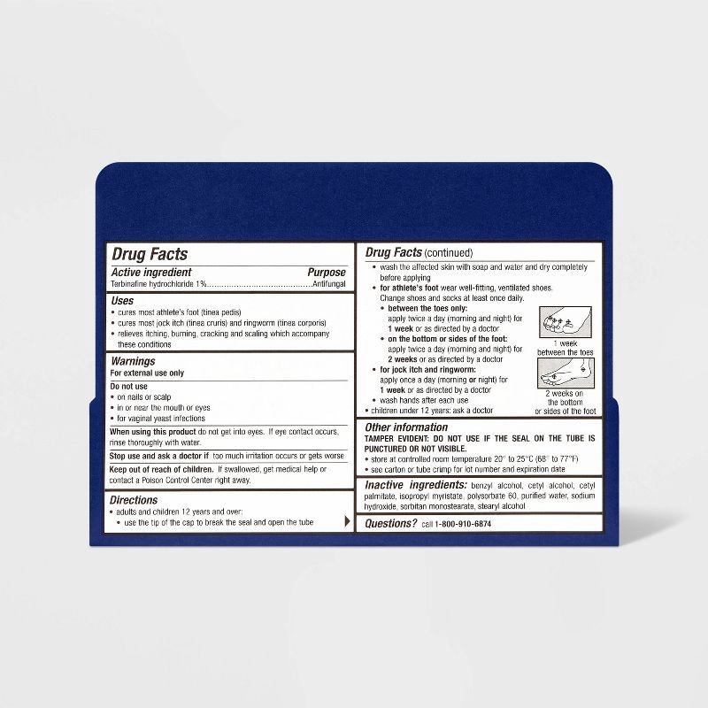 slide 4 of 4, Athletes Foot Terbinafine Hydrochloride Antifungal Cream - 1oz - up&up™, 1 oz