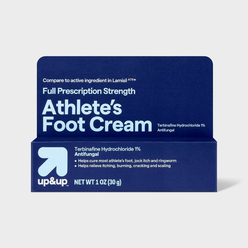 slide 1 of 4, Athletes Foot Terbinafine Hydrochloride Antifungal Cream - 1oz - up&up™, 1 oz