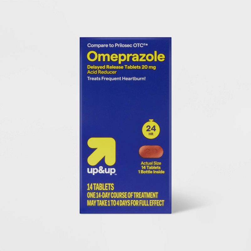 slide 1 of 6, Omeprazole 20mg Acid Reducer Delayed Release Tablets 14ct - up&up™, 14 ct; 20 mg