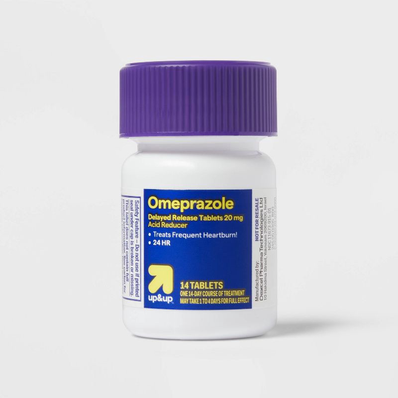 slide 6 of 6, Omeprazole 20mg Acid Reducer Delayed Release Tablets 14ct - up&up™, 14 ct; 20 mg