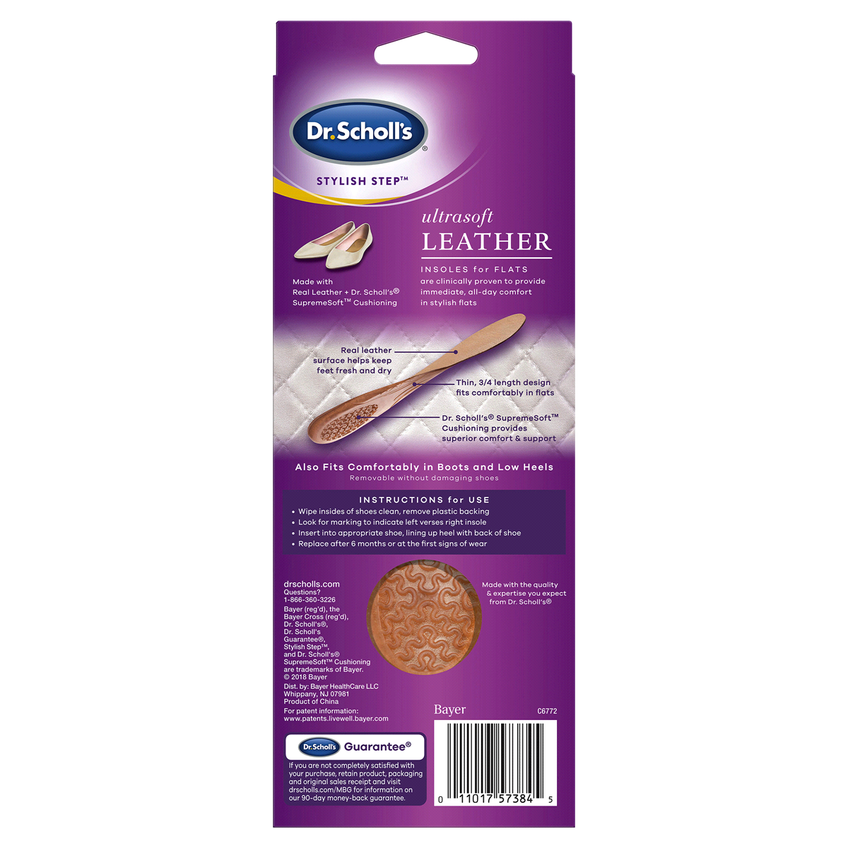 slide 2 of 2, Dr. Scholl's Stylish Step UltraSoft Leather for Flats - (6-10), 1 ct