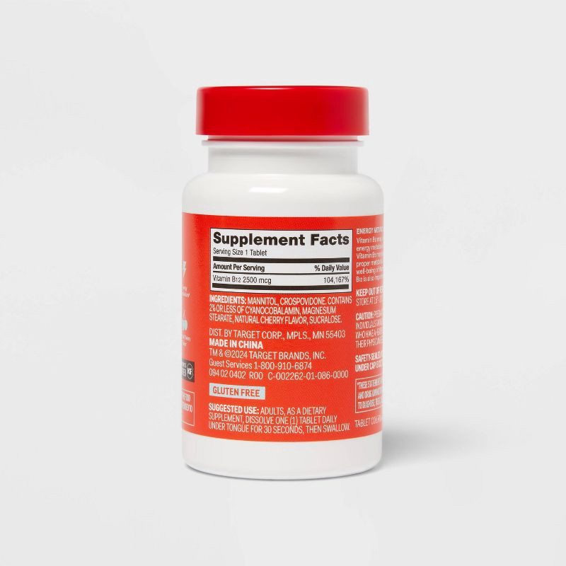 slide 3 of 5, Vitamin B12 Quick Dissolve Tablets - Cherry Flavor - 60ct - up&up™, 60 ct