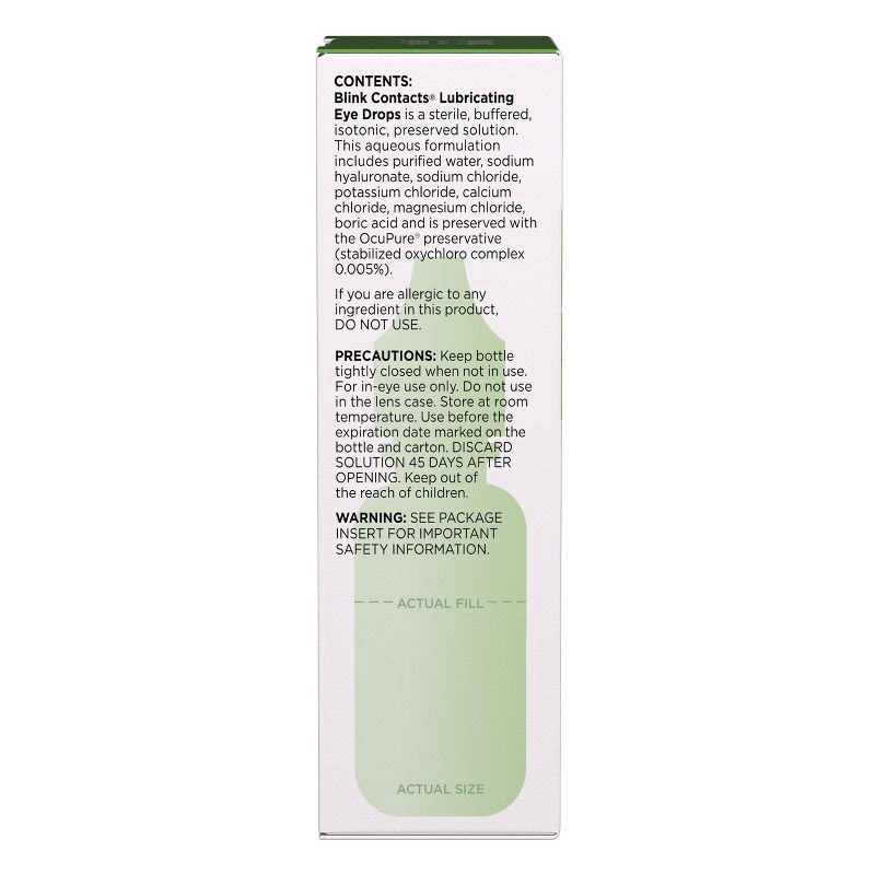 slide 3 of 8, Blink Contact Eye Drops for Dry Lenses - 0.34 fl oz, 0.34 fl oz