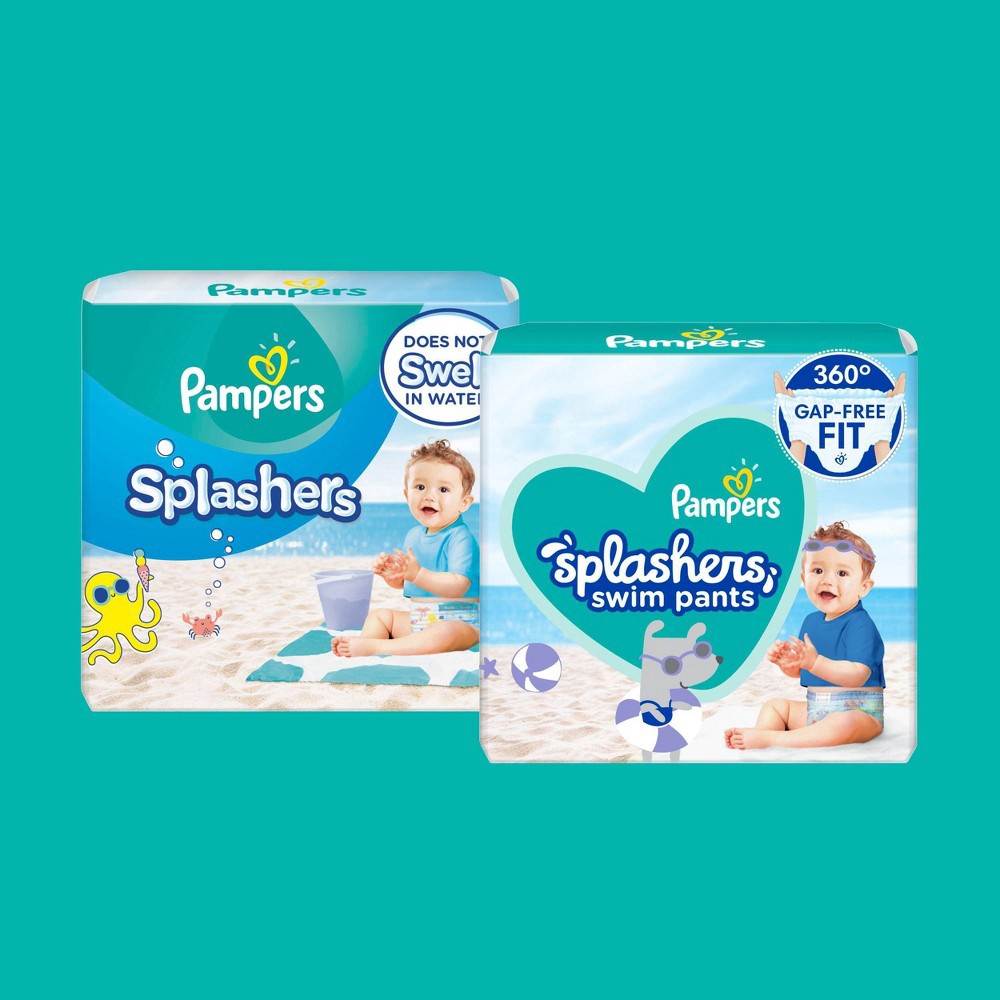 slide 2 of 7, Pampers Splashers Disposable Swim Pants - Size L (17ct), 17 ct