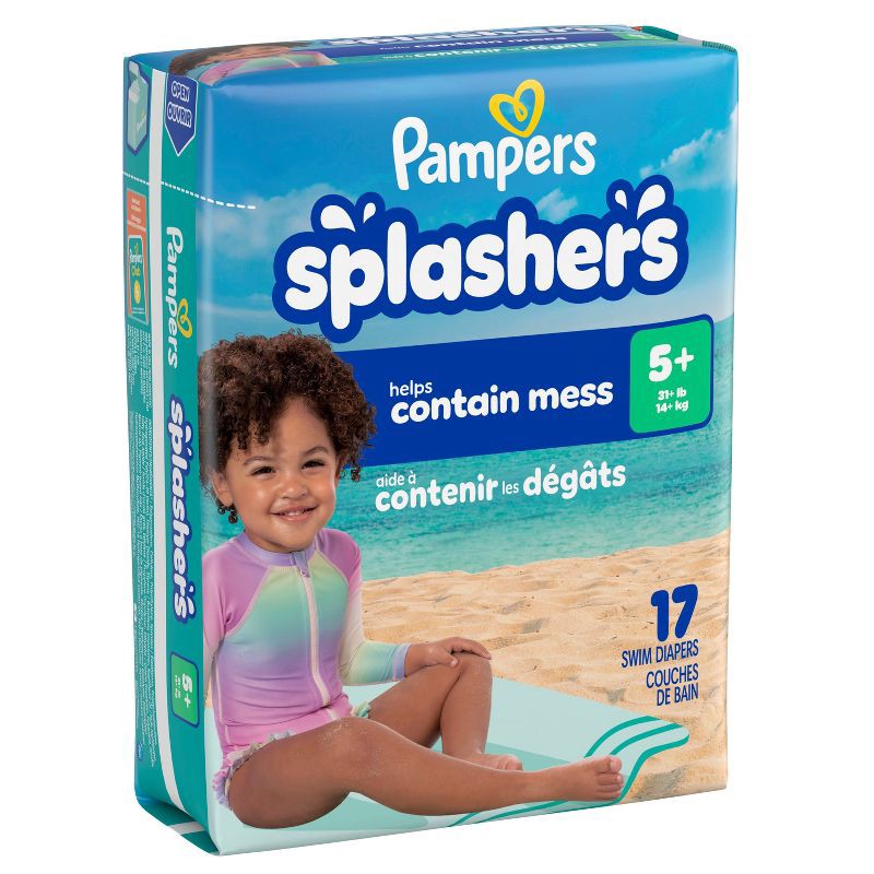 slide 12 of 14, Pampers Splashers Disposable Swim Pants Jumbo Pack - L - 17ct, 17 ct