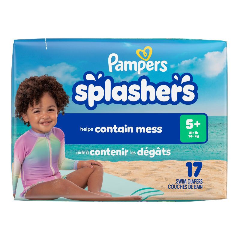 slide 14 of 14, Pampers Splashers Disposable Swim Pants Jumbo Pack - L - 17ct, 17 ct