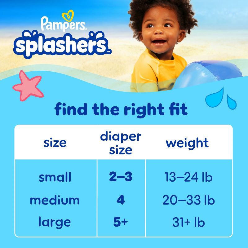 slide 10 of 14, Pampers Splashers Disposable Swim Pants Jumbo Pack - L - 17ct, 17 ct