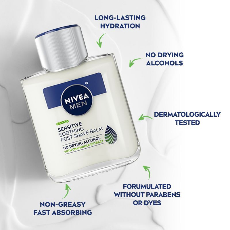 slide 5 of 11, NIVEA Men Soothing Post Shave Balm for Sensitive Skin - 3.3 fl oz, 3.3 fl oz