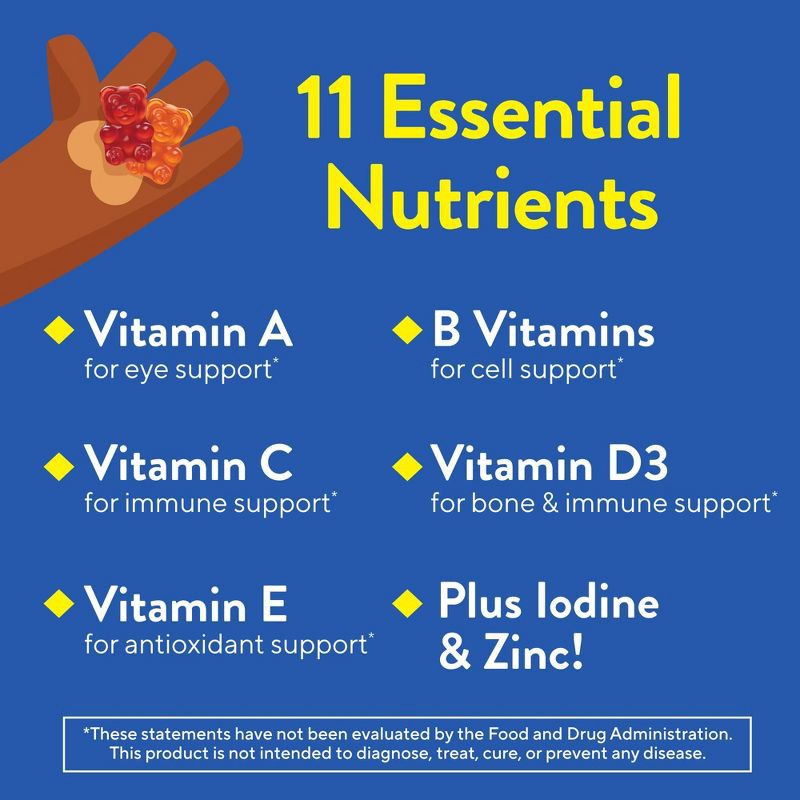 slide 4 of 10, L'il Critters Gummy Vites Complete Kids Multivitamin Gummy - Strawberry, Orange & Cherry - 190ct, 190 ct