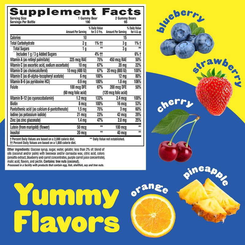 slide 10 of 10, L'il Critters Gummy Vites Complete Kids Multivitamin Gummy - Strawberry, Orange & Cherry - 190ct, 190 ct