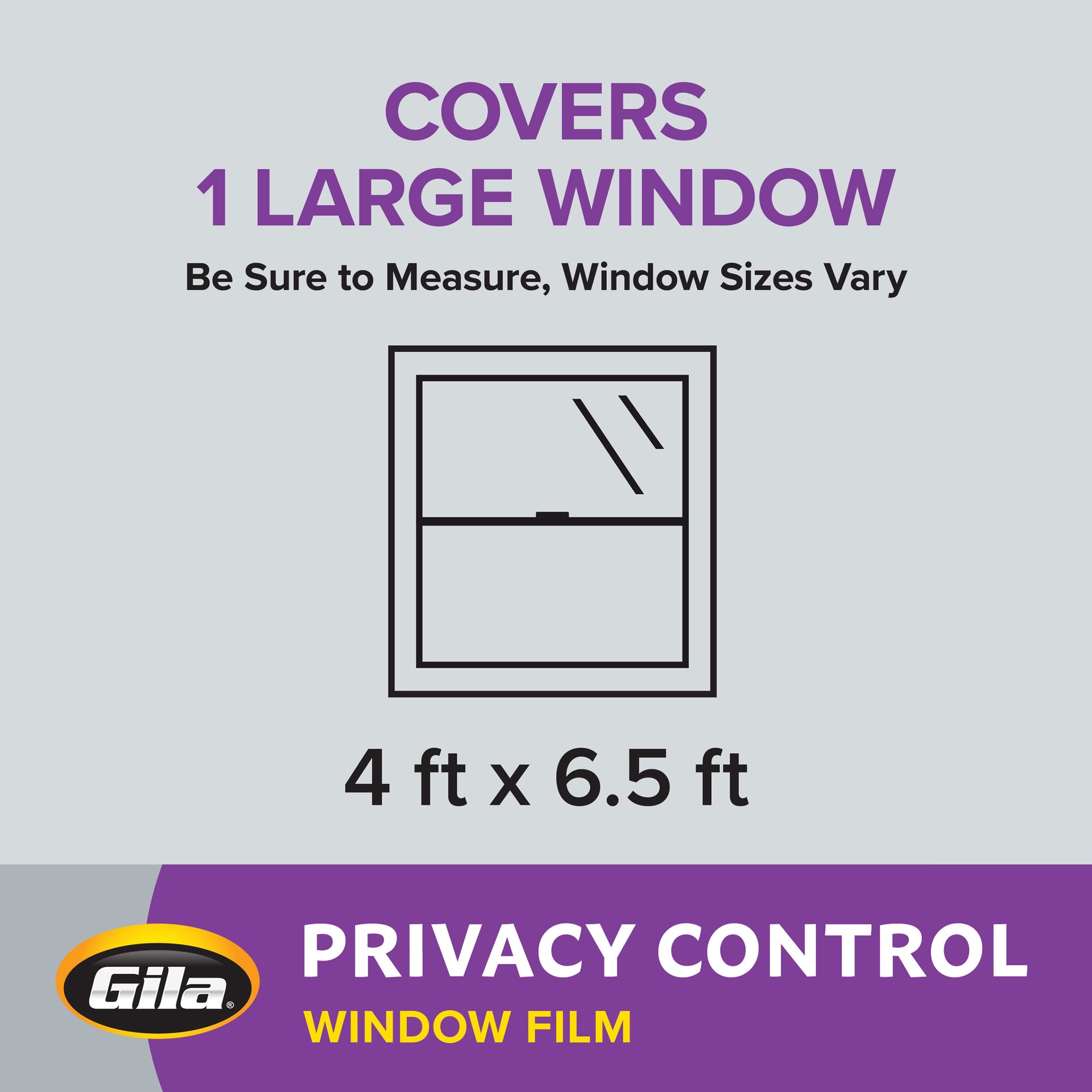 slide 4 of 6, GILA Frosted 48-in x 78-in Adhesive Privacy-control Window Film, 1 ct