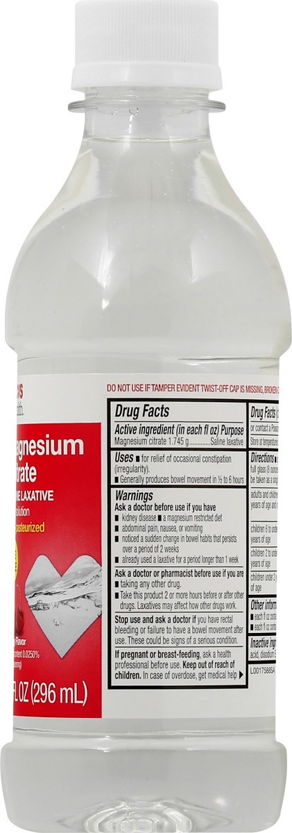slide 2 of 9, CVS Health Magnesium Citrate Saline Laxative, Dye Free Cherry, 10 Oz, 10 oz