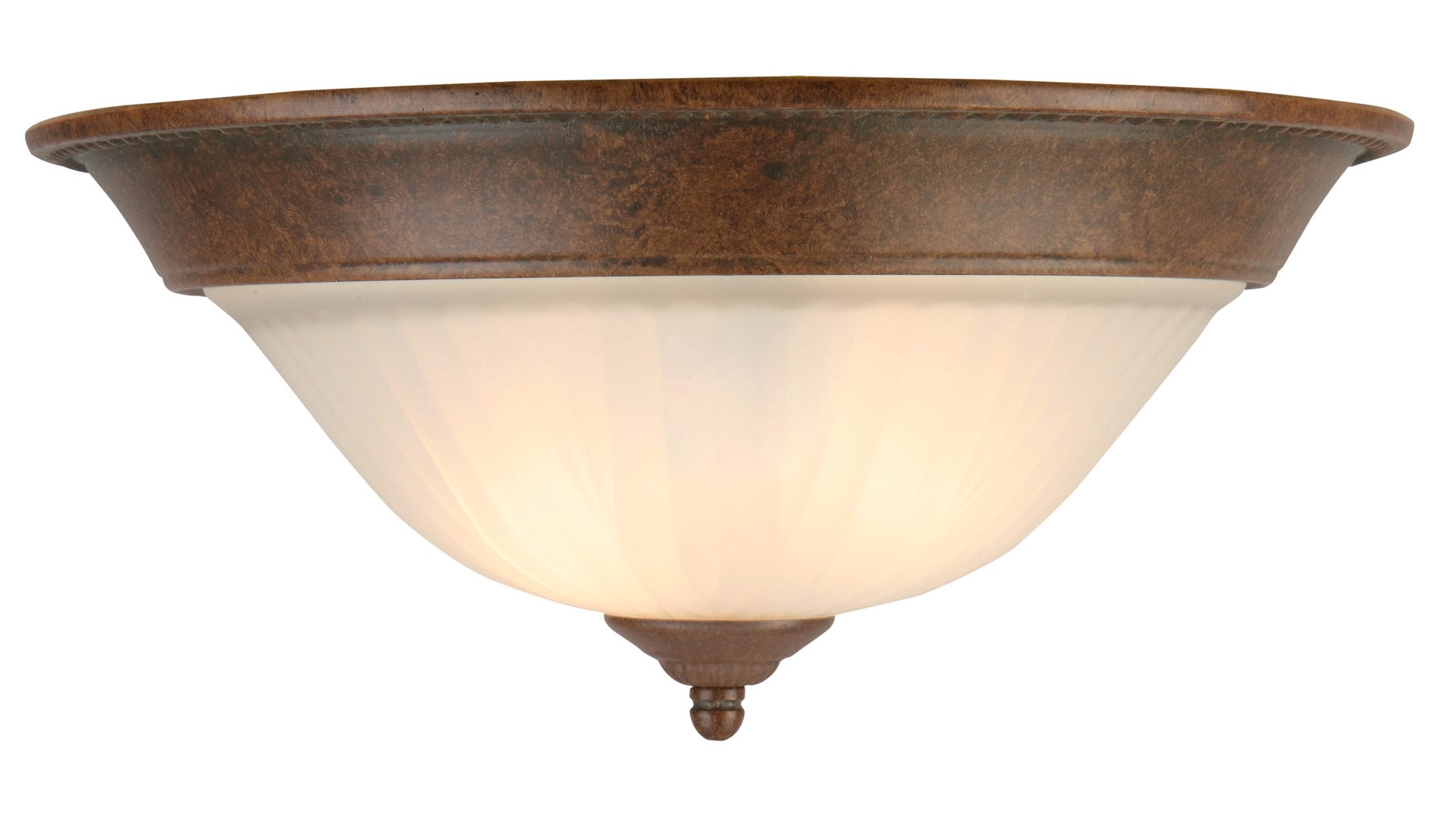 slide 4 of 6, allen + roth 2 -Light 13-in Antique Brown Flush Mount Light, 1 ct