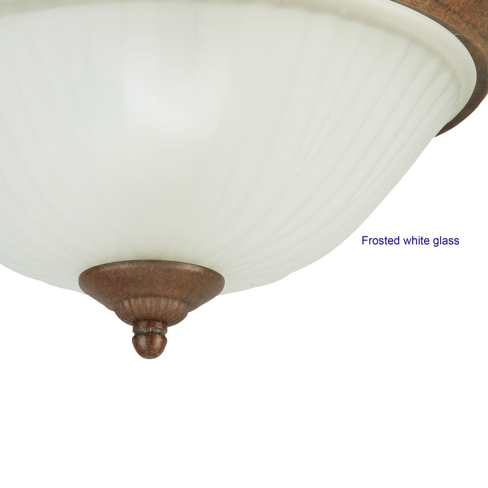 slide 6 of 6, allen + roth 2 -Light 13-in Antique Brown Flush Mount Light, 1 ct
