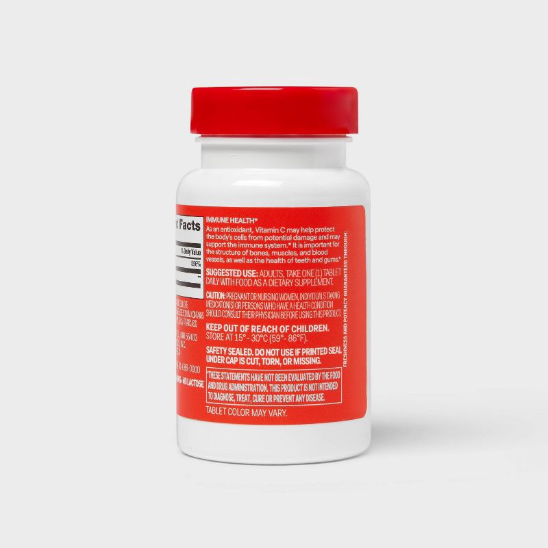 slide 4 of 5, Vitamin C 500mg with Rose Dietary Supplement Tablets - 100ct - up&up™, 100 ct; 500 mg