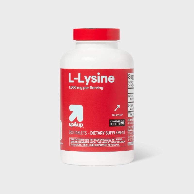 slide 1 of 5, L-lysine Dietary Supplement Tablets - 200ct - up&up™, 200 ct