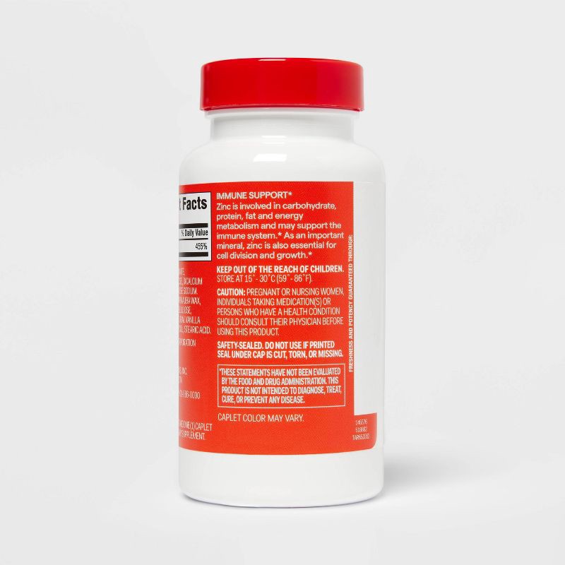 slide 4 of 5, Zinc Dietary Supplement Caplets - 200ct - up&up™, 200 ct