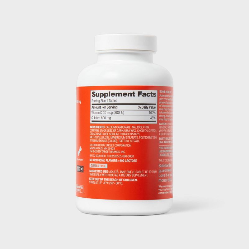 slide 3 of 5, Calcium & Vitamin D Dietary Supplement Coated Tablets - 250ct - up&up™, 250 ct