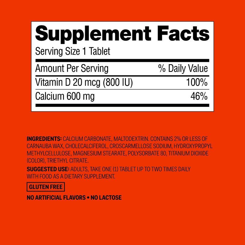 slide 5 of 5, Calcium & Vitamin D Dietary Supplement Coated Tablets - 250ct - up&up™, 250 ct