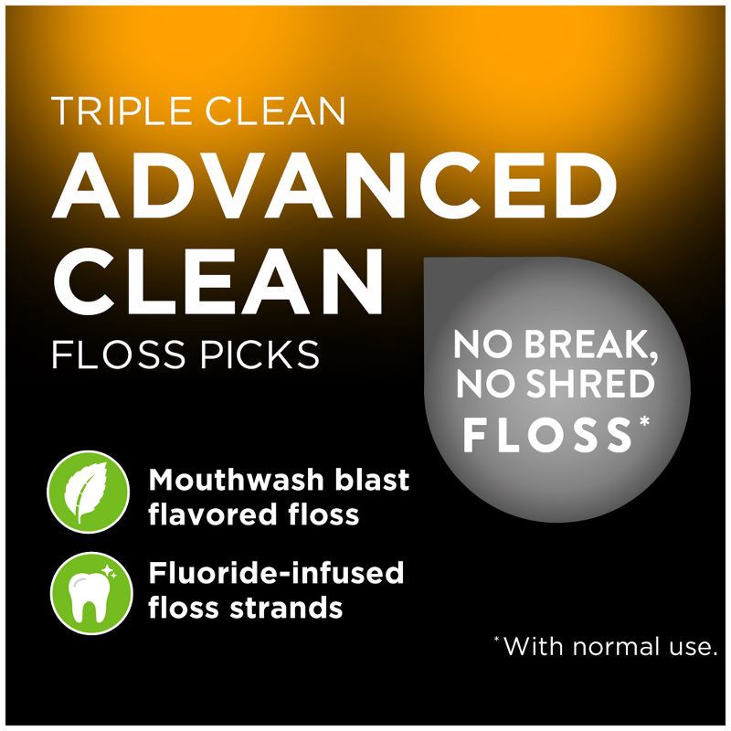 slide 3 of 9, DenTek Triple Clean Floss Picks for Tight Teeth - 90ct, 90 ct