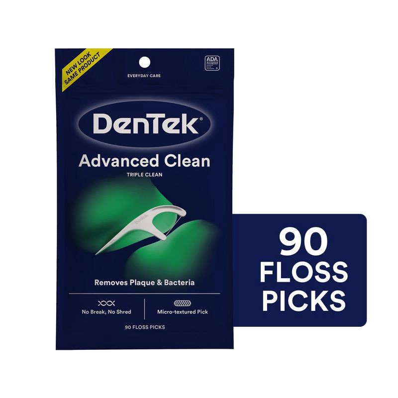 slide 1 of 9, DenTek Triple Clean Floss Picks for Tight Teeth - 90ct, 90 ct