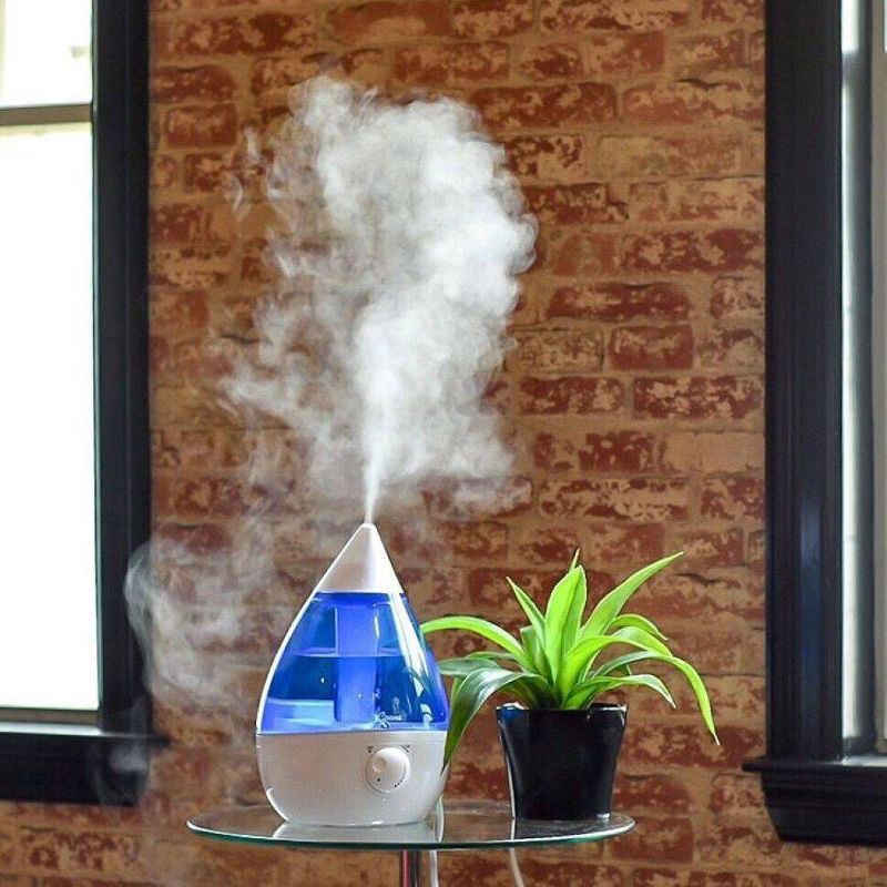 slide 8 of 10, Crane Drop Ultrasonic Cool Mist Humidifier - Blue/White - 1gal, 1 gal