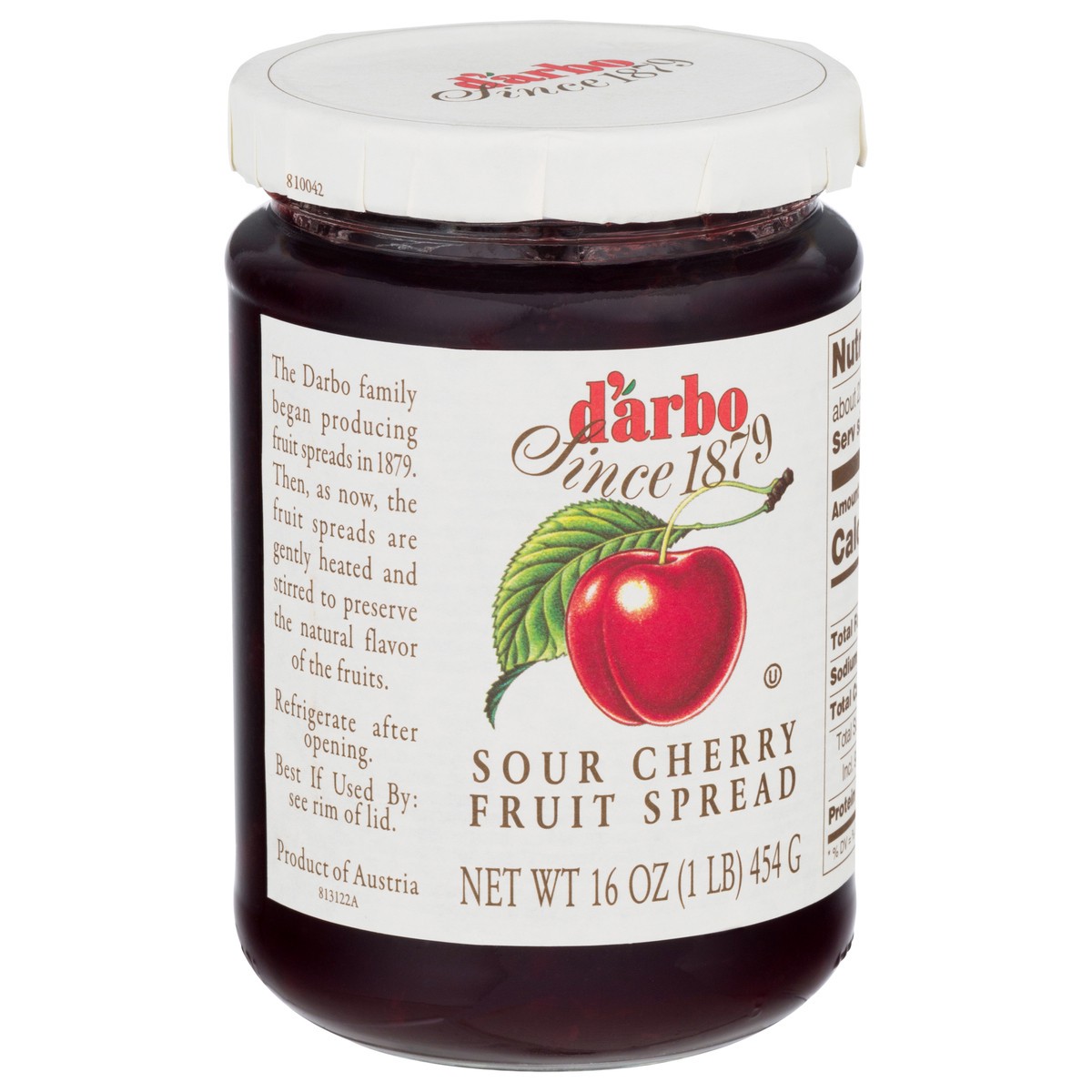slide 2 of 12, d'Arbo D'arbo Sour Cherry Fruit Spread, 16 oz