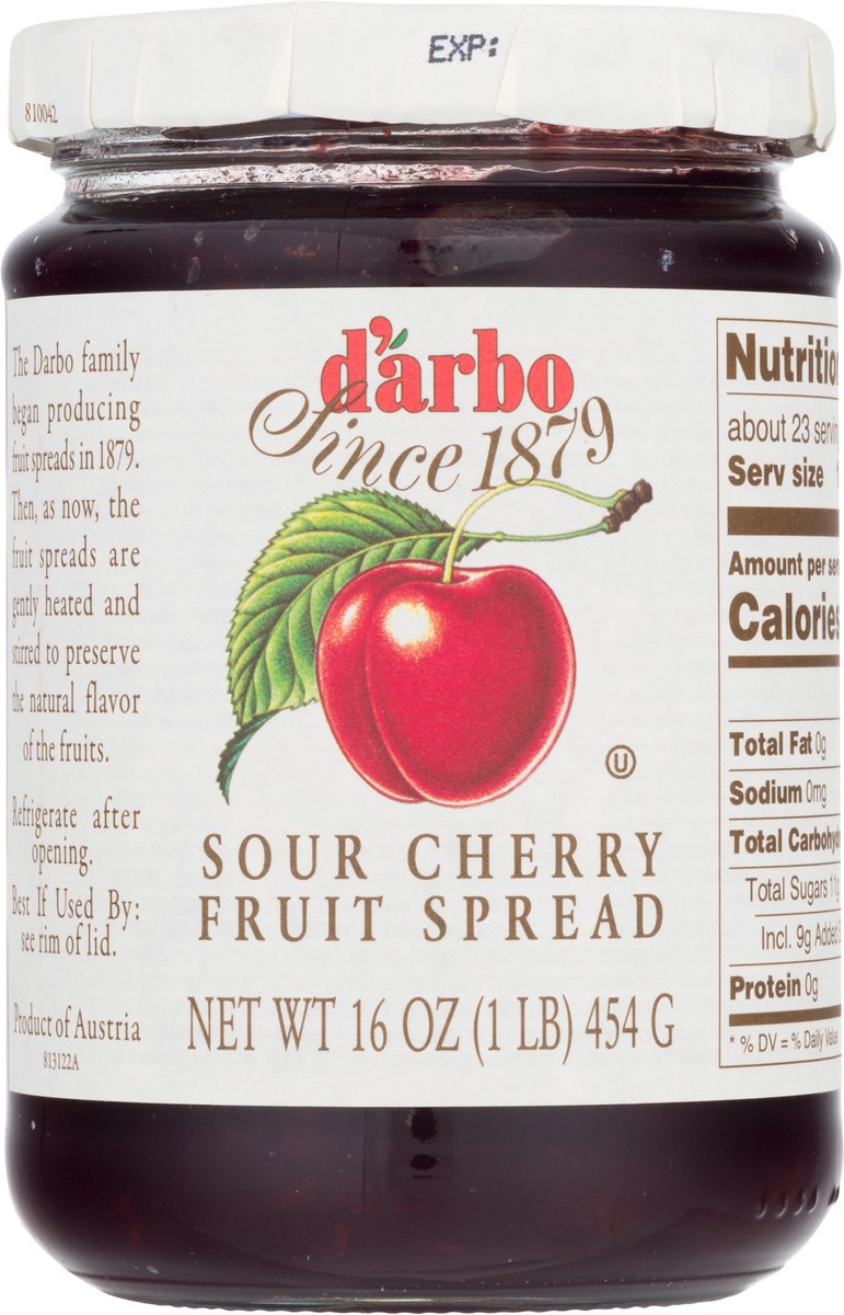 slide 4 of 12, d'Arbo D'arbo Sour Cherry Fruit Spread, 16 oz